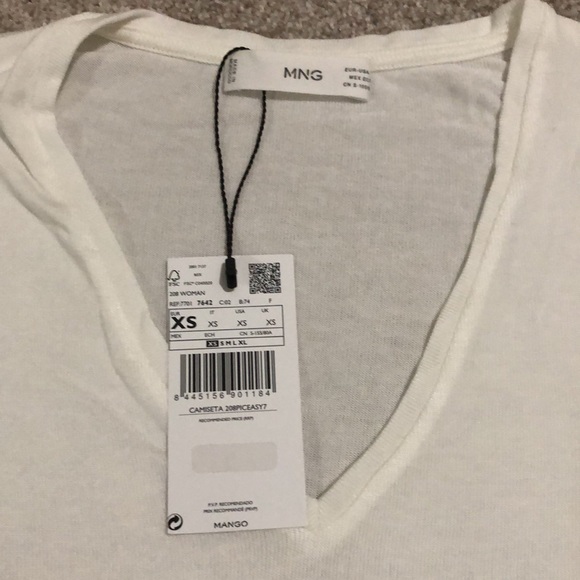 NWT MANGO V-neck Long Sleeve Shirt - Picture 8 of 8